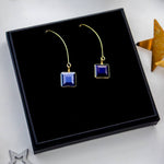 Load image into Gallery viewer, Royal Blue Square with Brass Surround
