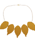 The Duilleog Collection 5 Leather Leaf Necklace