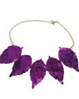 The Duilleog Collection 5 Leather Leaf Necklace