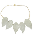 The Duilleog Collection 5 Leather Leaf Necklace