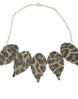 The Duilleog Collection 5 Leather Leaf Necklace