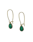 Brass Collection Green Earrings